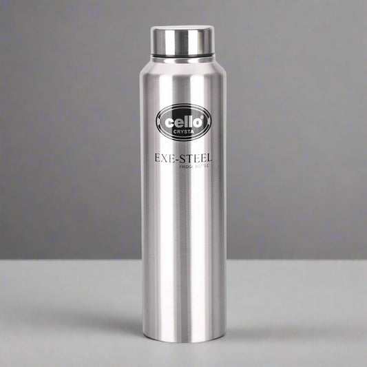 Cello Crysta Stainless Steel Single Walled Water Bottle, 1000ml