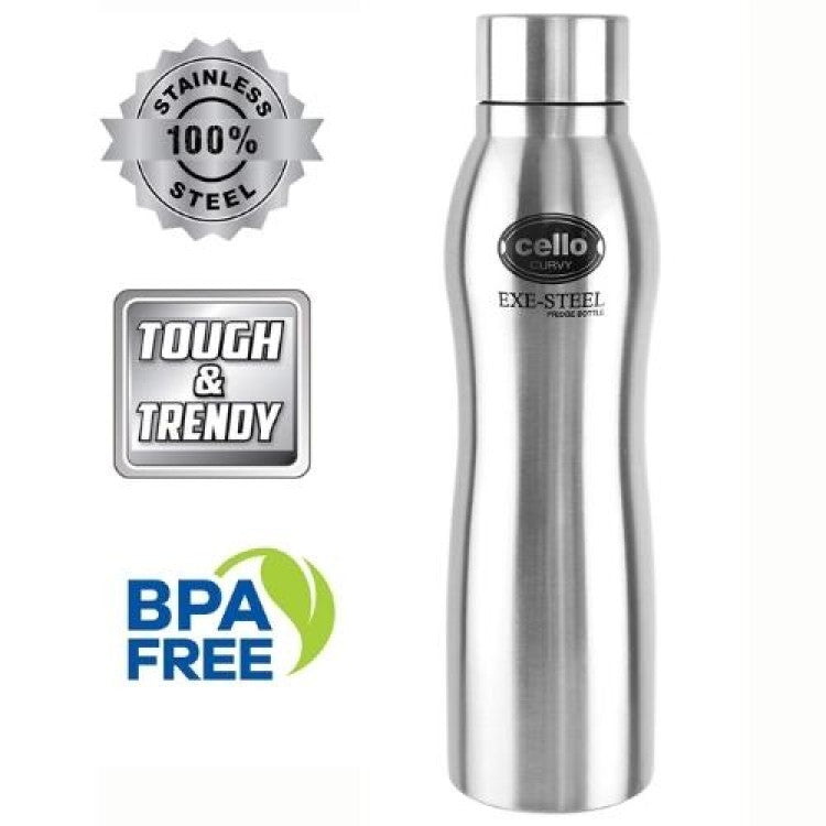 Cello Curvy Stainless Steel Bottle 1000ml