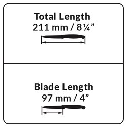 Kohe Utility Knife Wide Serrated 1238.3 C1 (211mm)