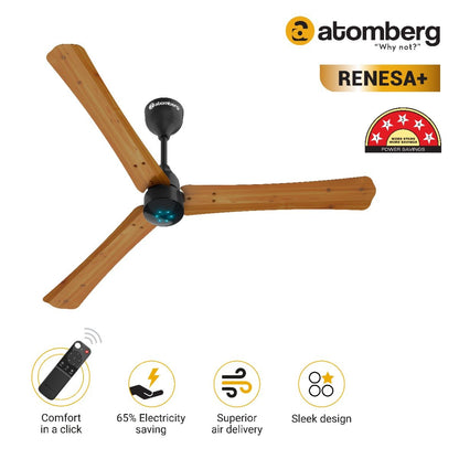 Atomberg Ceiling Fan Renesa + (Wooden Finish)